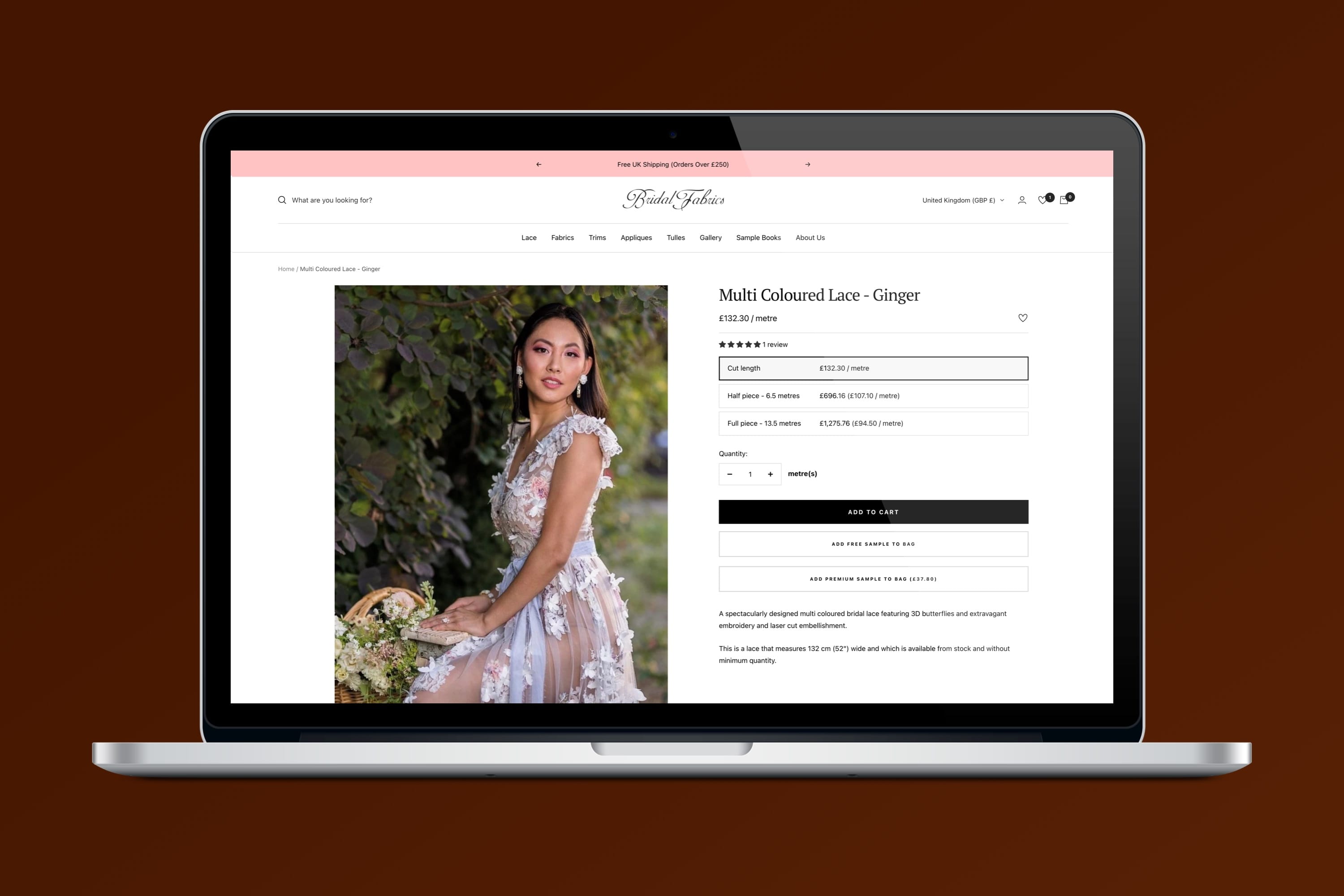 Shopify Case Study - Bridal Fabrics After