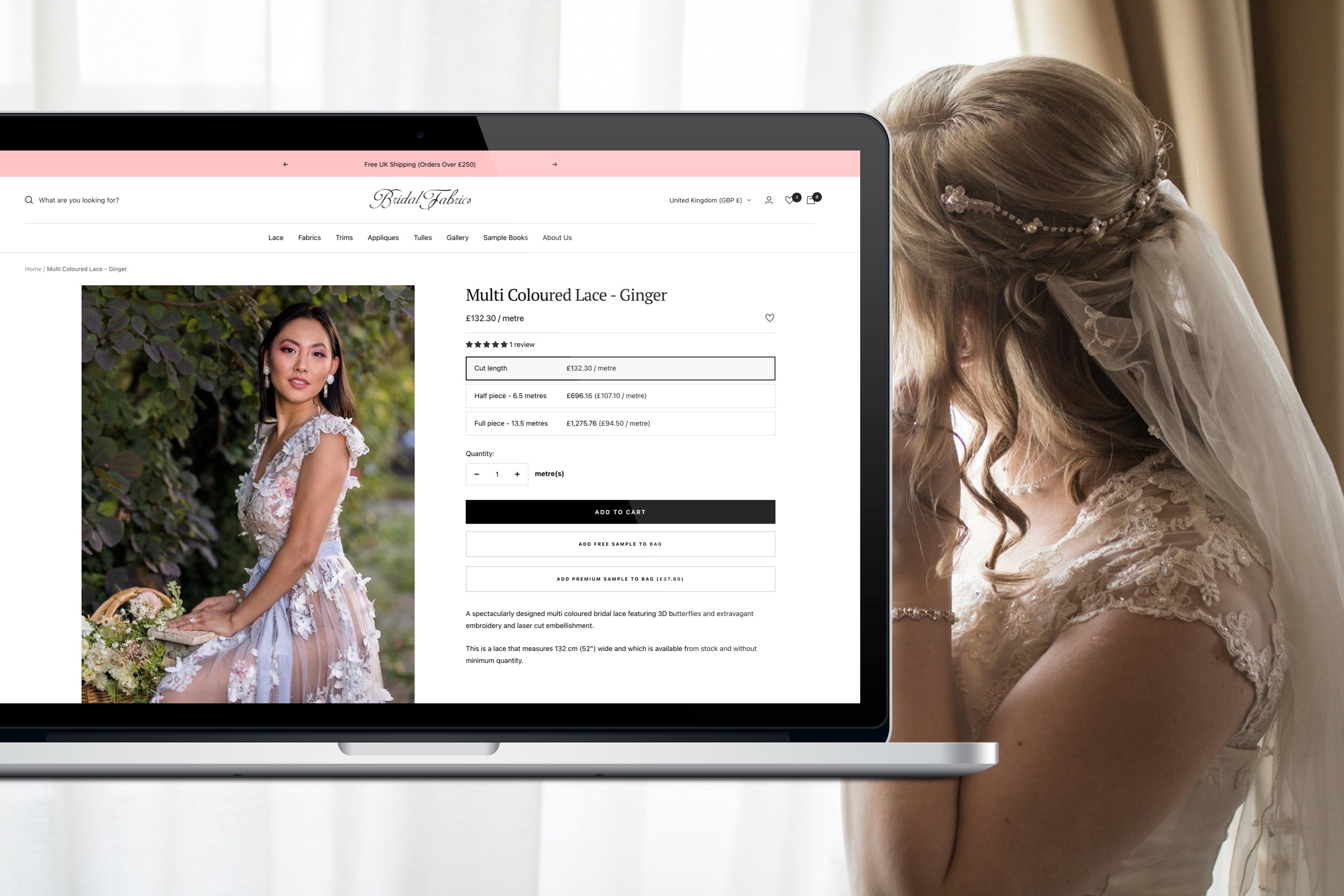 Shopify Case Study - Bridal Fabrics