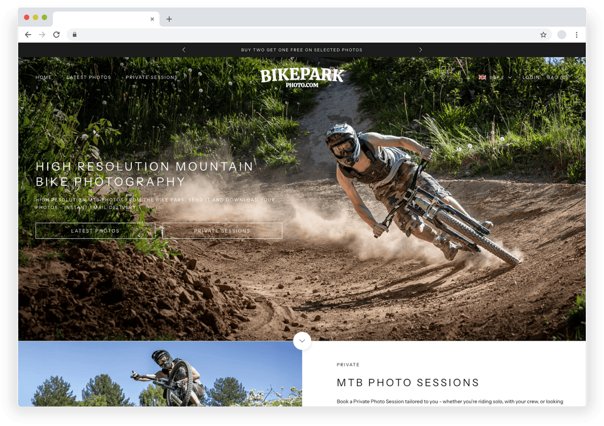 Shopify Case Study - Bike Park Photo Home
